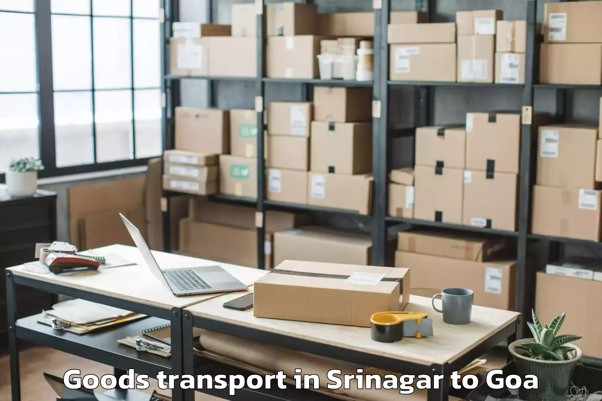 Top Srinagar to Mapuca Goods Transport Available